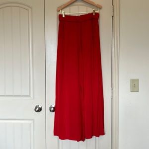 Zara elastic waist pull-on palazzo silky wide leg pants